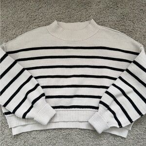 Free People Easy Street Cropped Striped Sweater